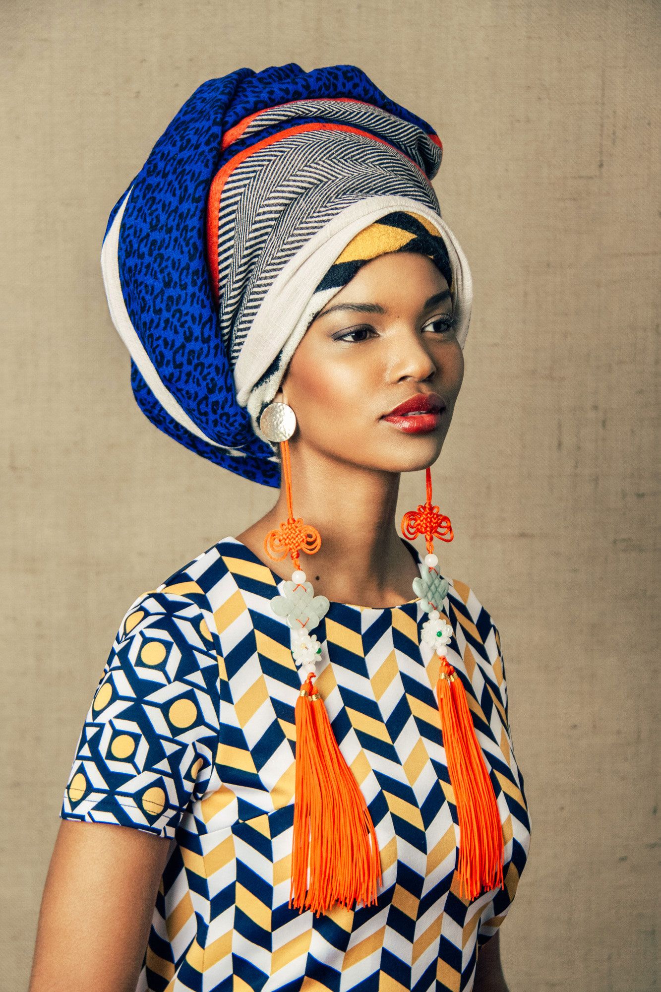 Amaka Ankara Hoop Earrings