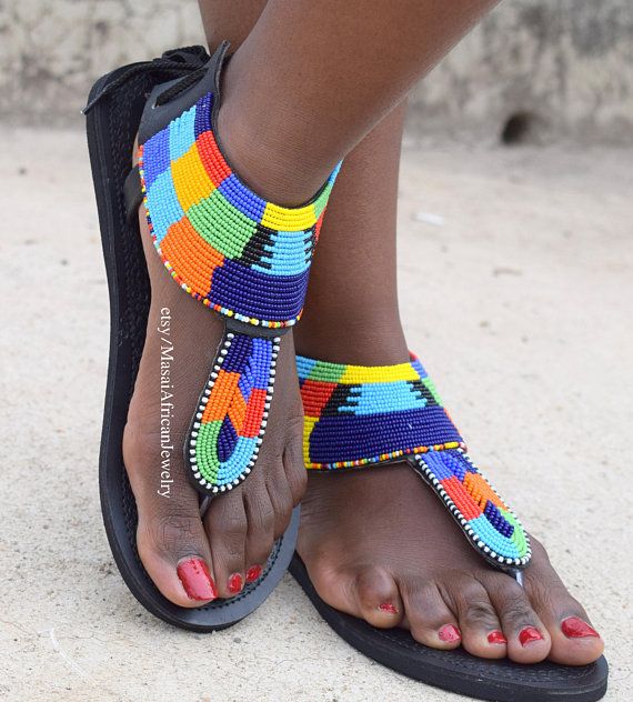 Ngozi Flat Ankara Mules view 1