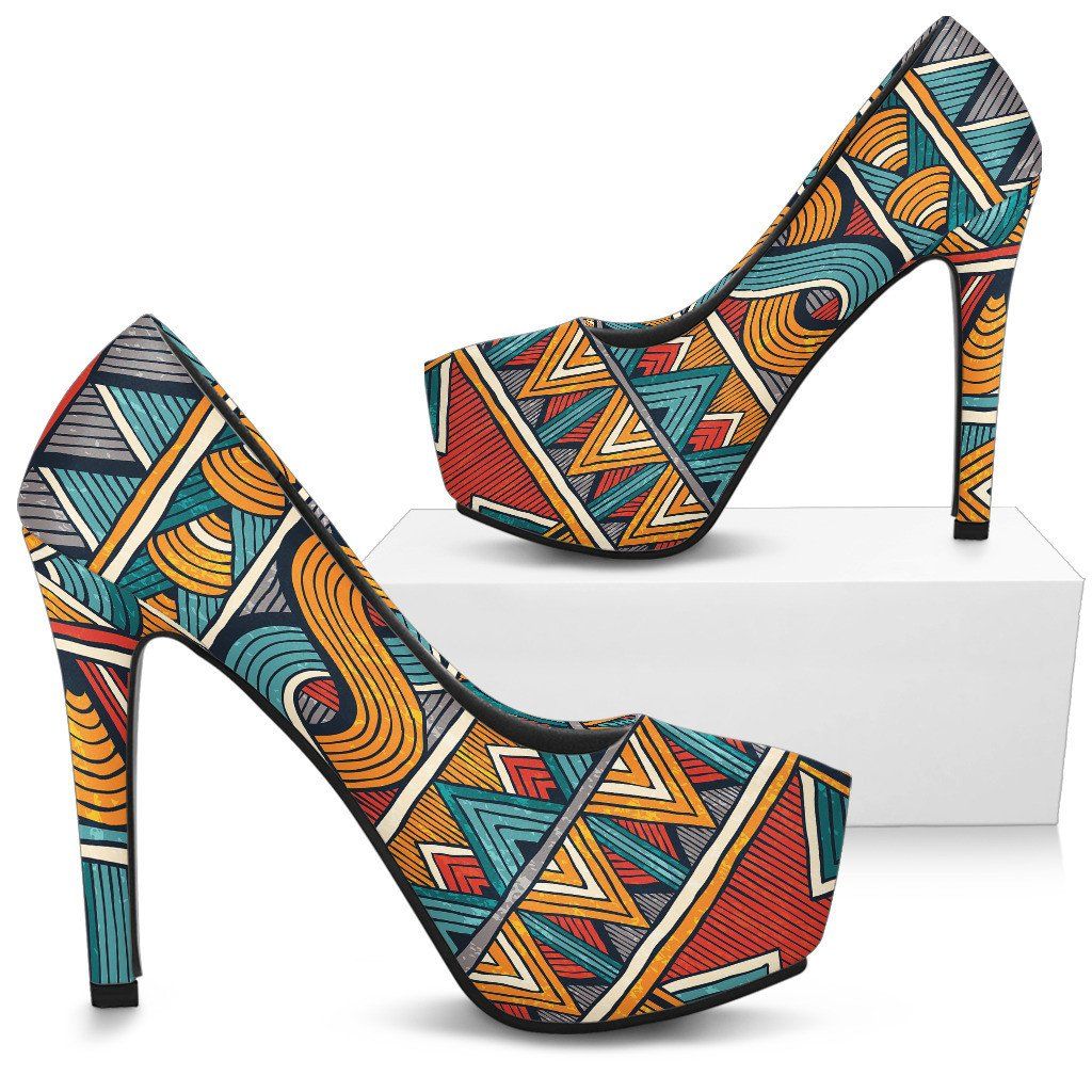 Ngozi Flat Ankara Mules