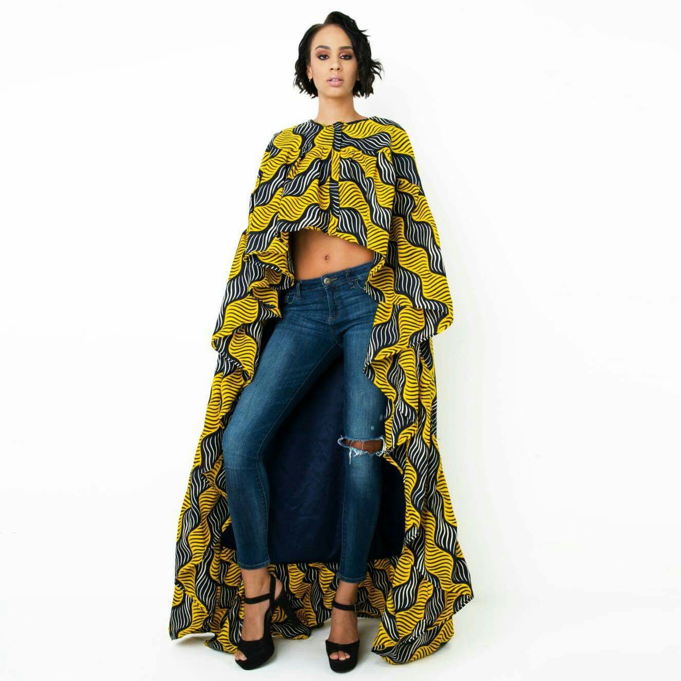 Ugomma Embroidered Evening Cape view 1